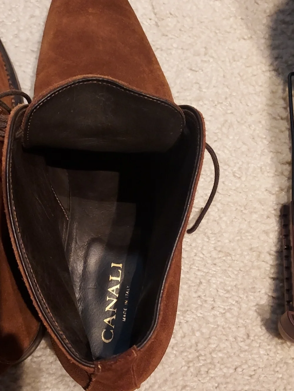 Canali Men's Brown Suede Shoes with Vibram soles, 43eu/10-10.5 US